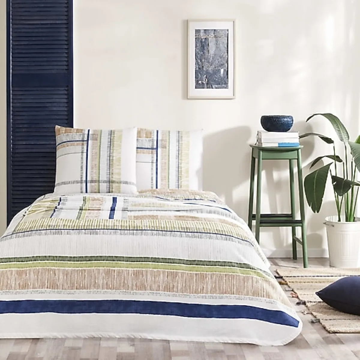 Taç Colin Baskılı Çift Kişilik Pike Takımı