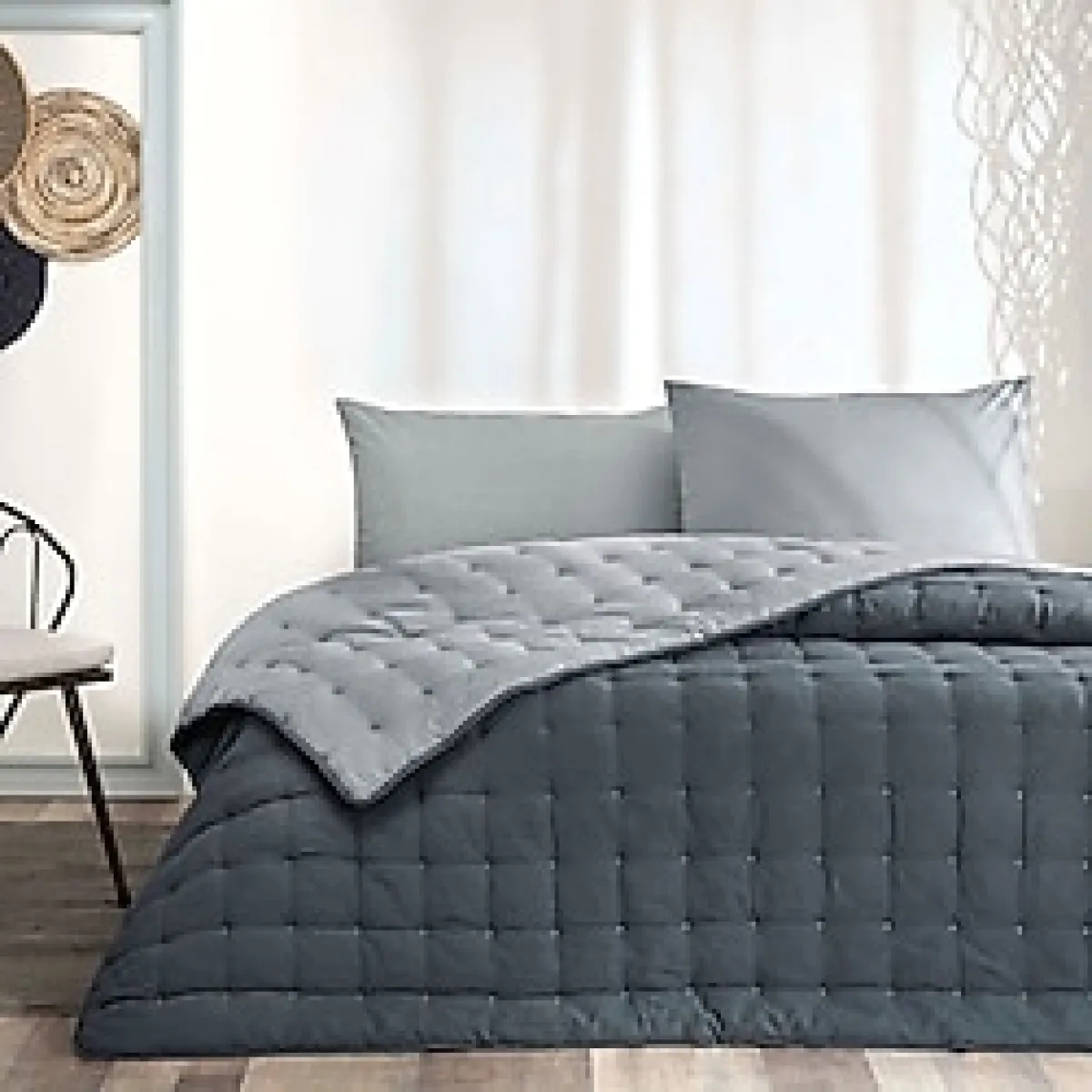 Taç Donna Antrasit Tek Kişilik Uyku Seti