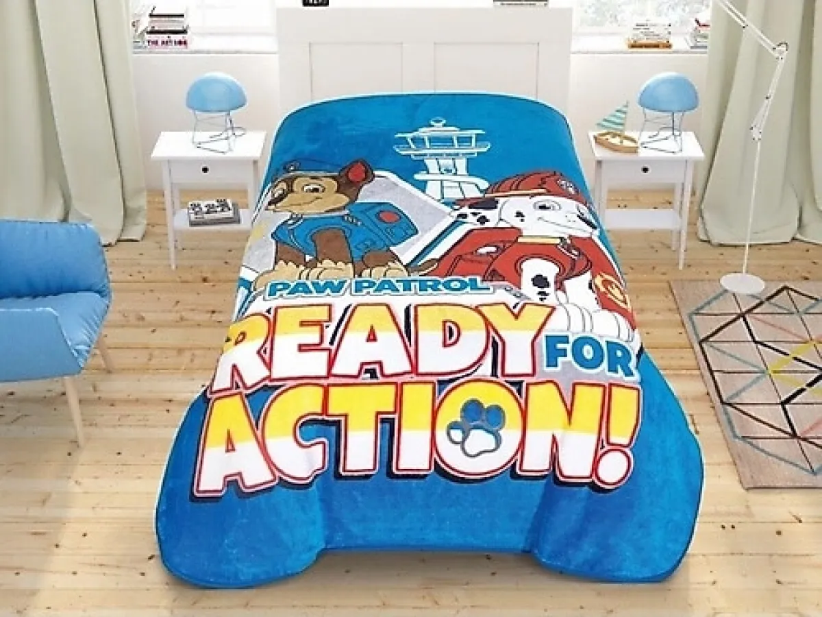 Taç Paw Patrol Lisanslı Tek Kişilik Battaniye