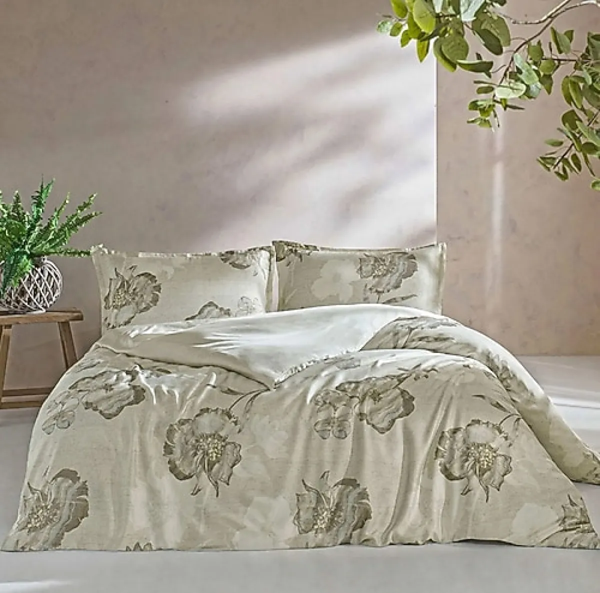 Taç Reborn Primrose Bambu Çift Kişilik Nevresim Takımı