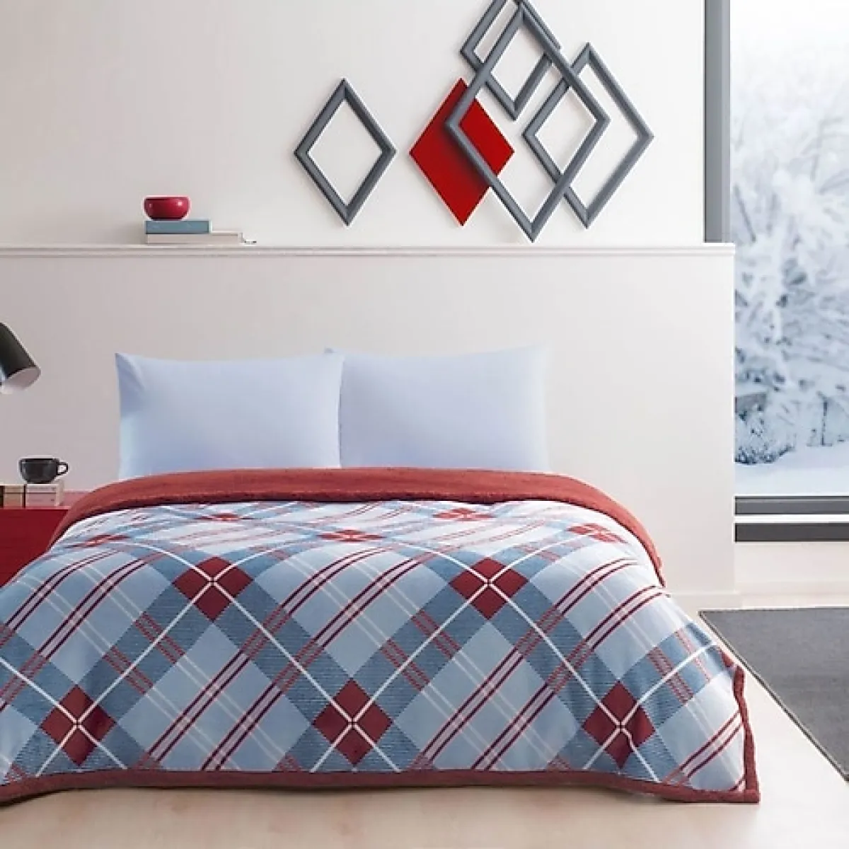 Taç Rialta Battaniyeli Çift Kişilik Çarşaf Seti