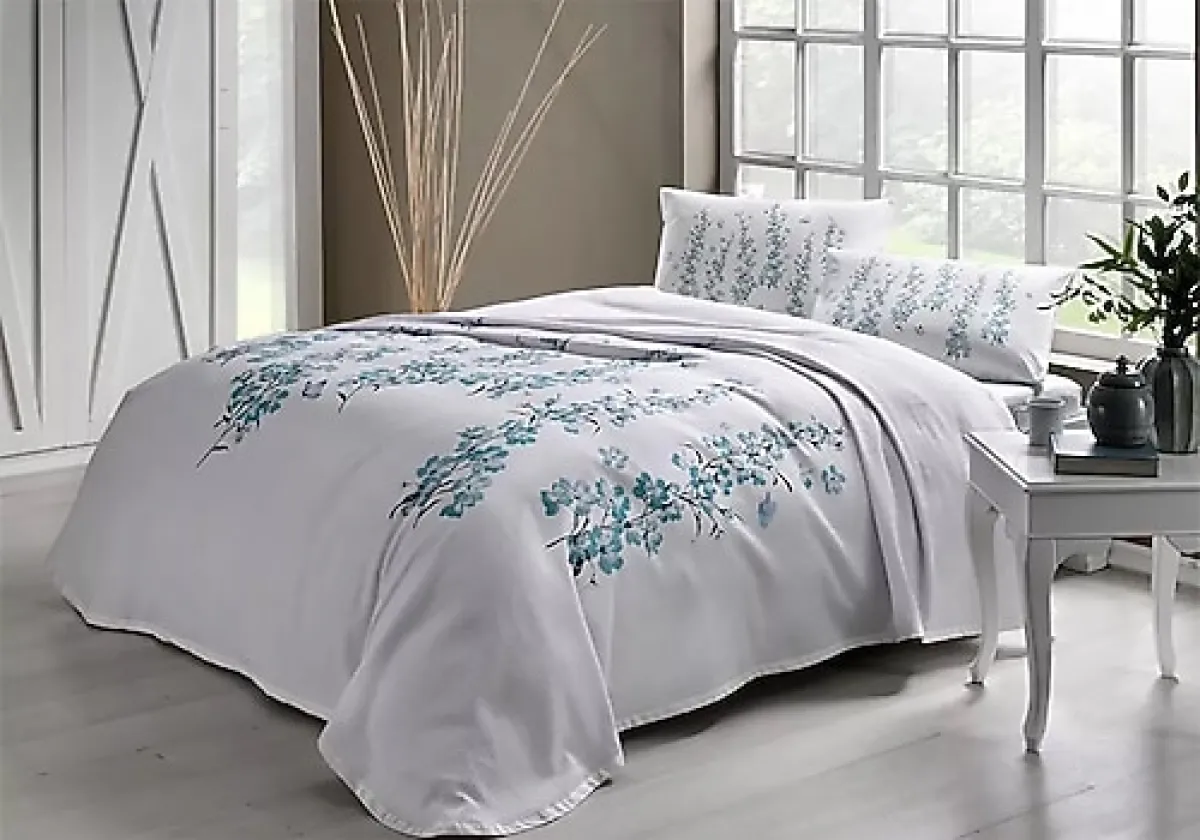 Taç Ronna Çift Kişilik Baskılı Pike Takımı