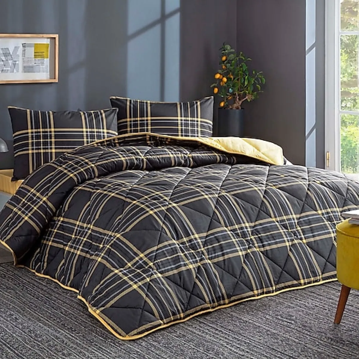 Taç Sera 195x215 cm Ranforce Çift Kişilik Uyku Seti