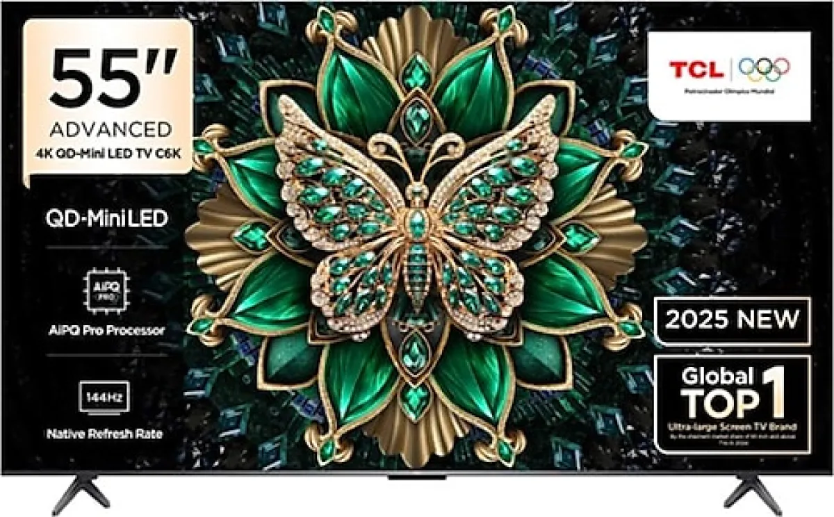 TCL 55C6K 4K Ultra HD 55" 140 Ekran Uydu Alıcılı Google Smart Mini LED TV