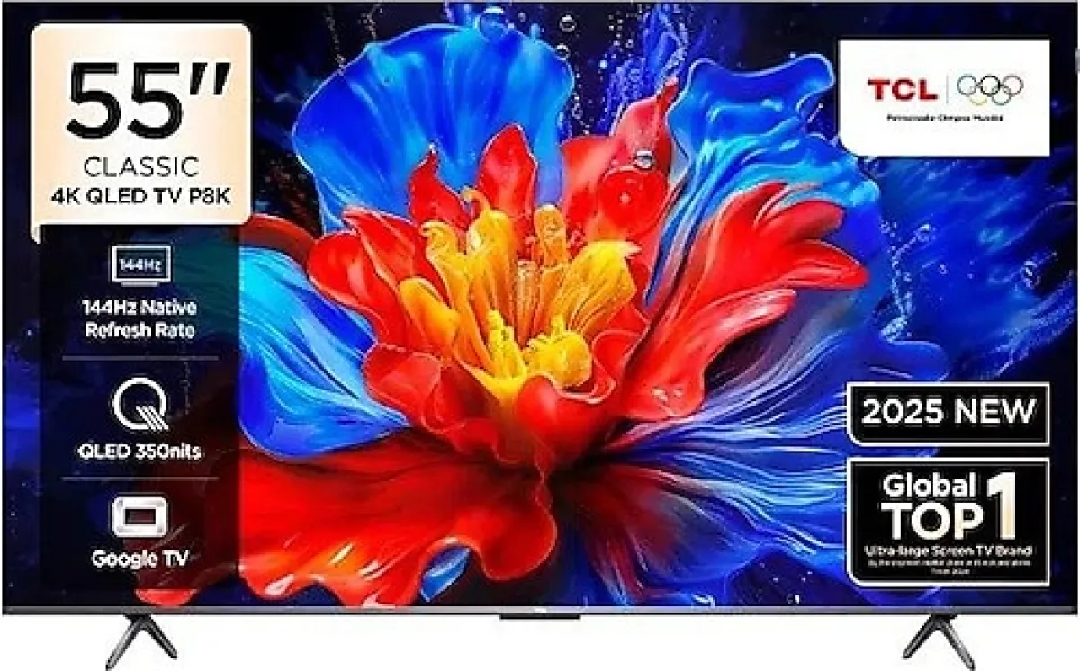 TCL 55P8K 4K Ultra HD 55" 140 Ekran Uydu Alıcılı Google Smart QLED TV
