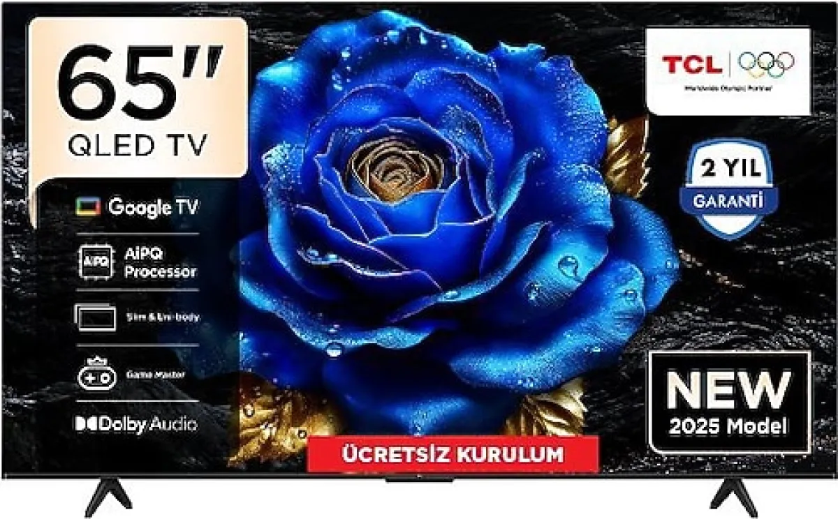 TCL 65T61C 4K Ultra HD 65" 165 Ekran Uydu Alıcılı Google Smart QLED TV
