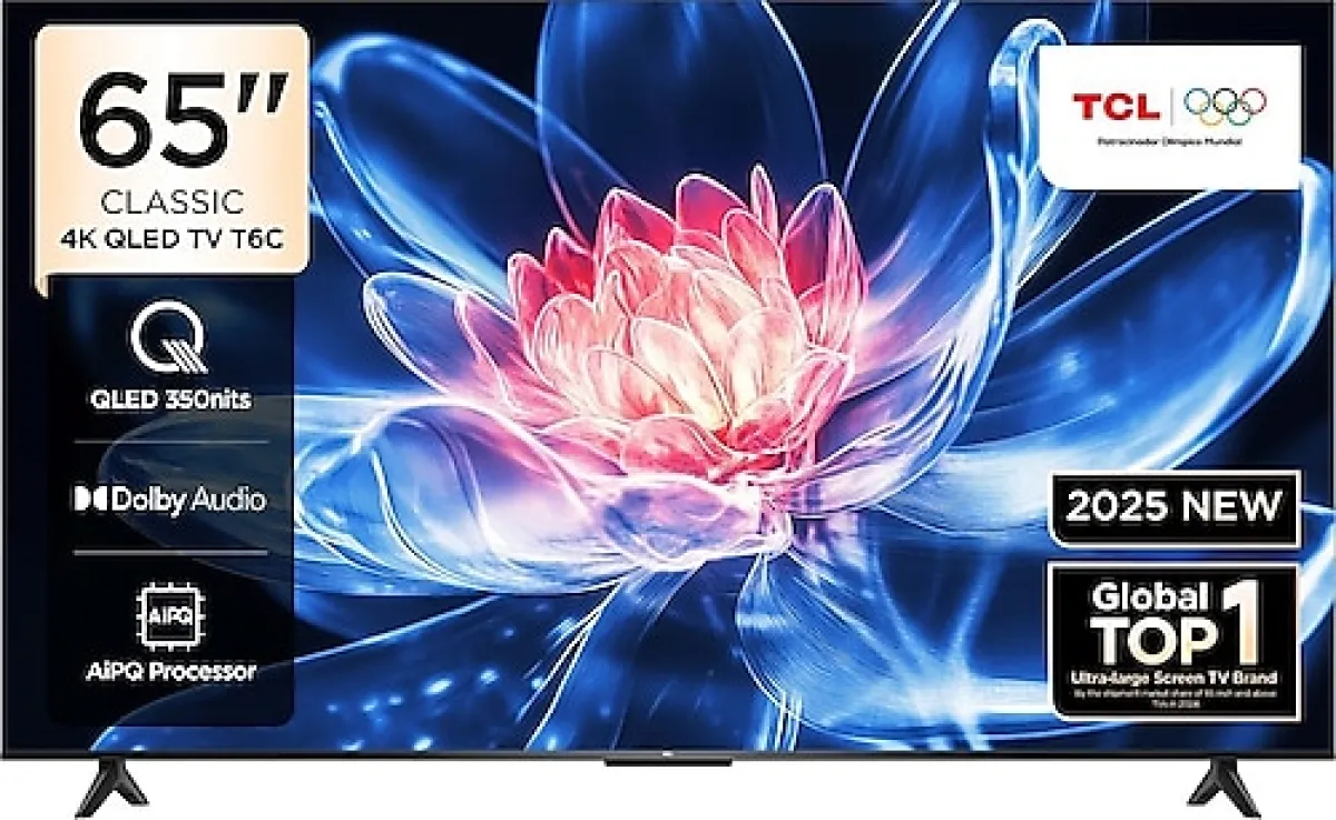 TCL 65T6C 4K Ultra HD 65" 165 Ekran Uydu Alıcılı Google Smart QLED TV