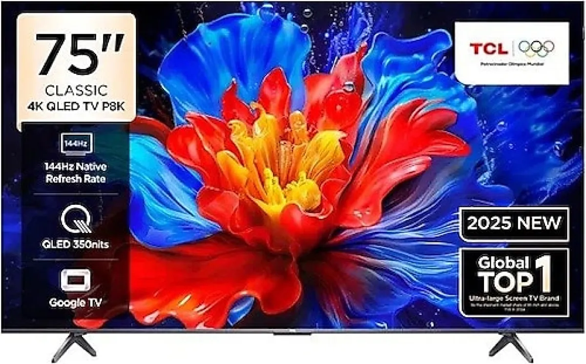 TCL 75P8K 4K Ultra HD 75" 190 Ekran Uydu Alıcılı Google Smart QLED TV