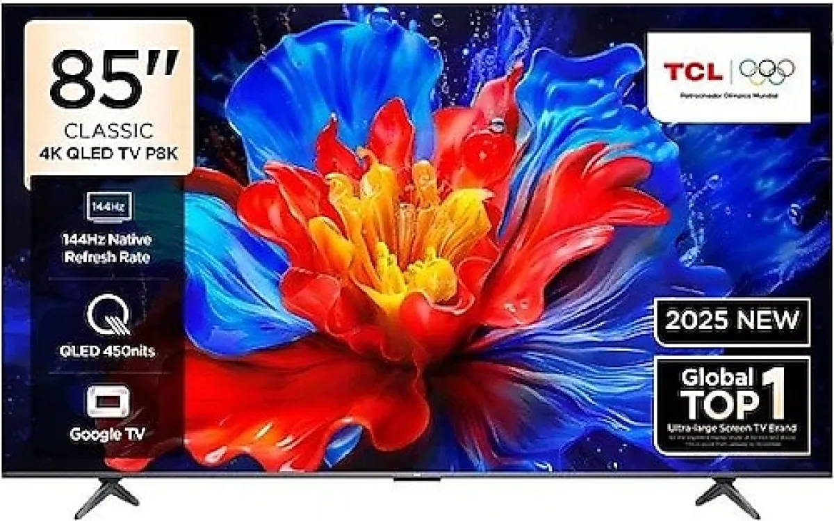 TCL 85P8K 4K Ultra HD 85" 216 Ekran Uydu Alıcılı Google Smart QLED TV
