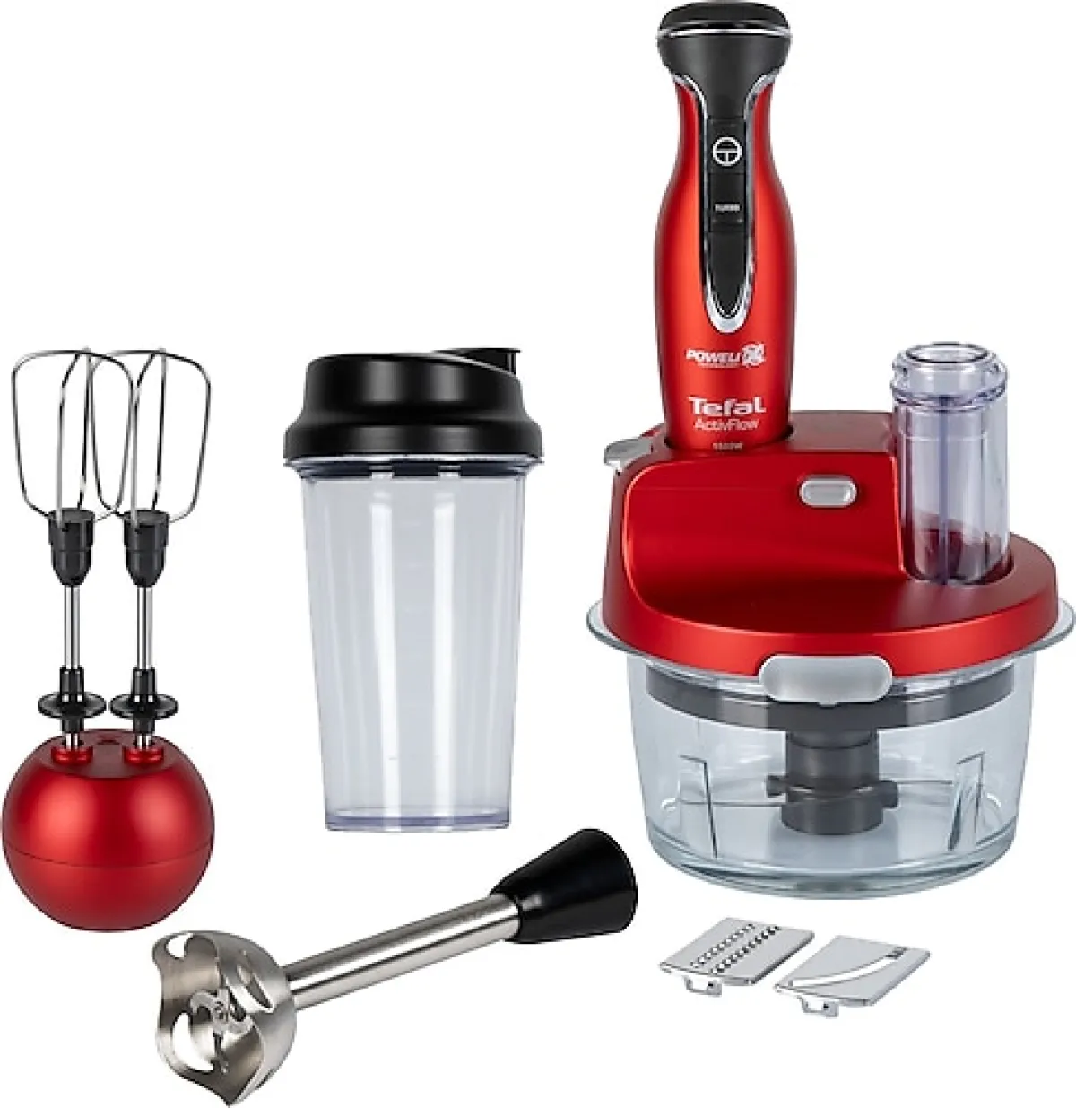 Tefal Powelix Activflow OntheGo Kırmızı 1500 W Blender Seti
