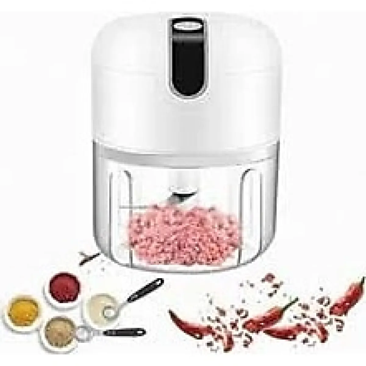 THOMAX Çok Amaçlı Şarjlı Otomatik 3 Bıçaklı Rondo Blender Doğrayıcı Gıda Ve Baharat Öğütücü