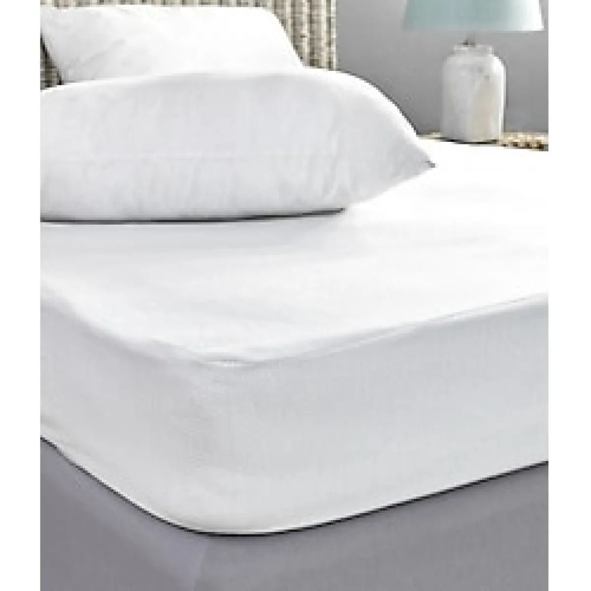 Totem Pamuk Dokulu Micro Fitted Full Kenar Su Sıvı Geçirmez Yatak Koruyucu Alez - Beyaz - 160 x 200 cm