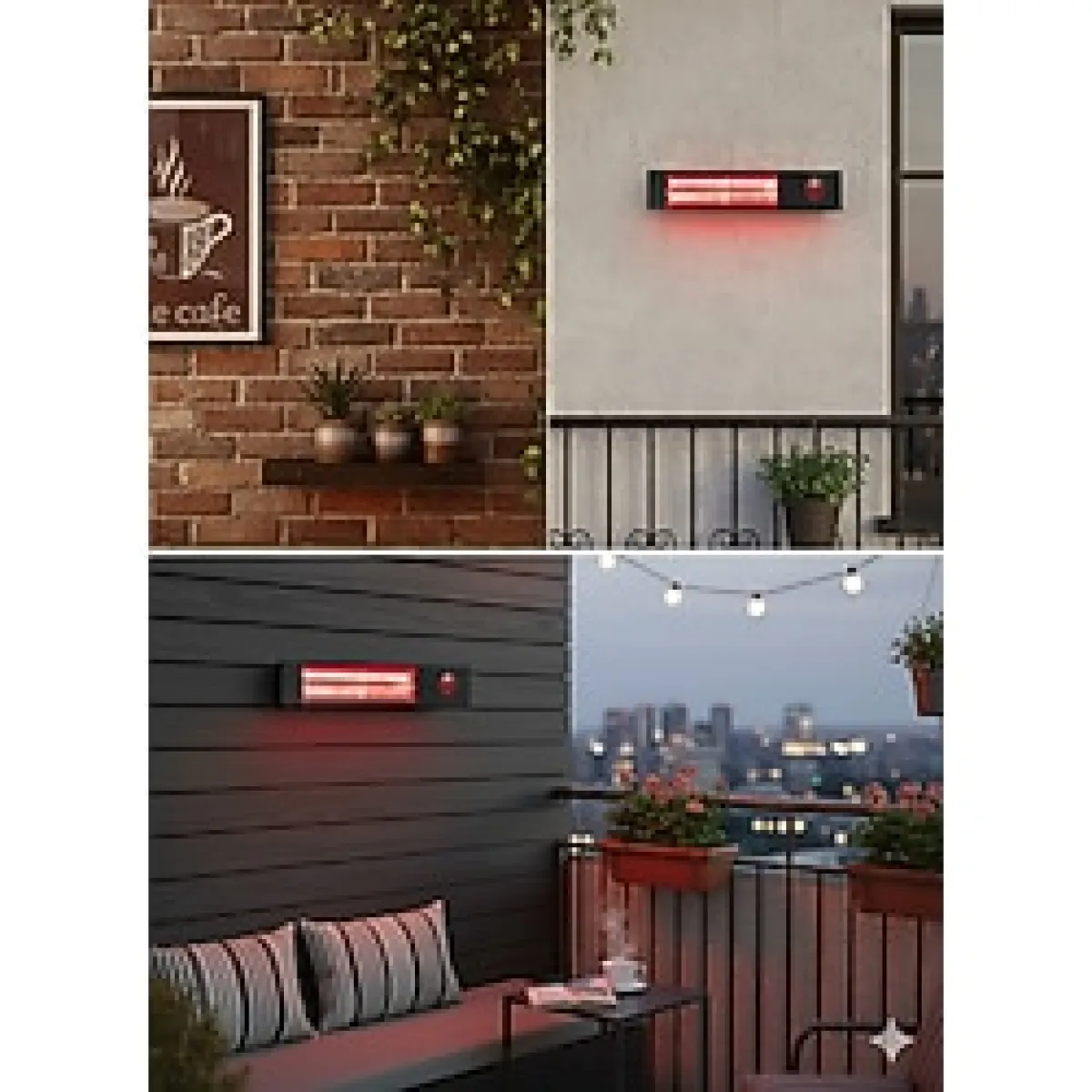 UFOMAX Gold Halojen Dış Mekan Inox Uk (UZAKTAN KUMANDALI) 2 Kademeli 2000w Elektrikli Isıtıcı