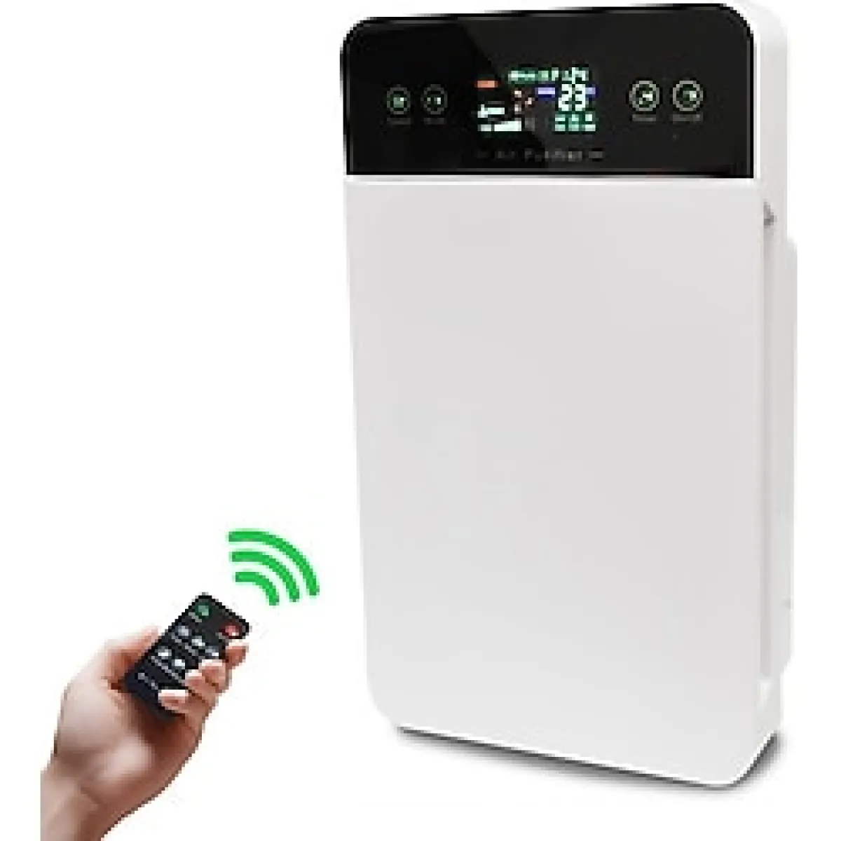 Upway Hepa Filtreli Sensörlü Anti-Alerjik Duman Formaldehyde Giderici Kumandalı Ionizer Hava Temizleyici - Beyaz