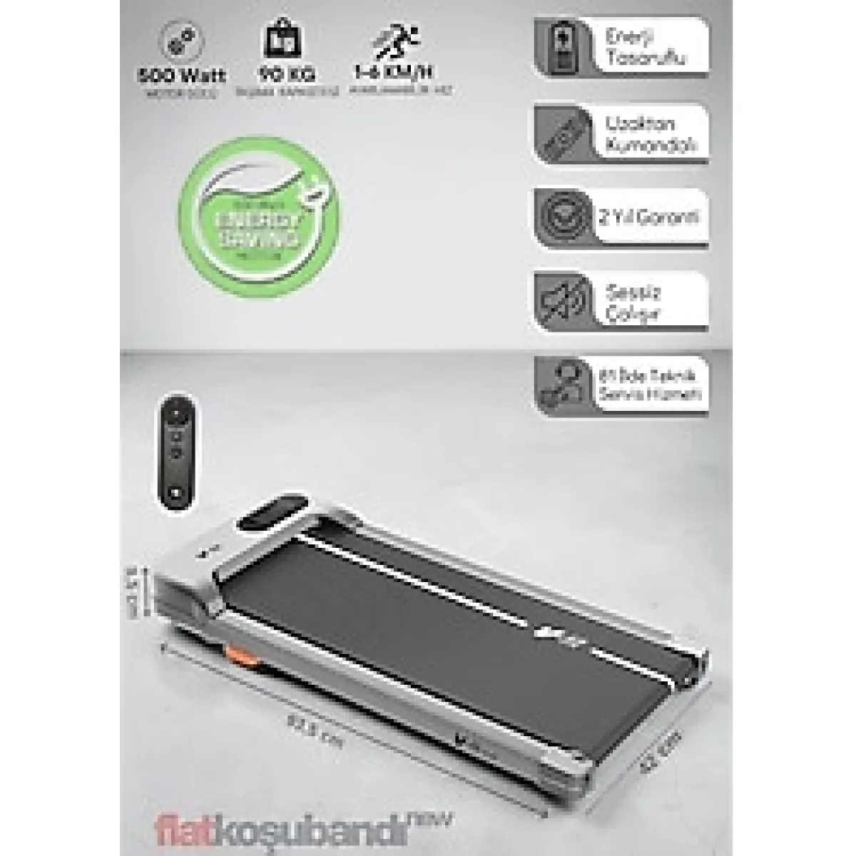 V-Fit Flat Koşu Bandı Manuel Eğim Uzaktan Kumanda