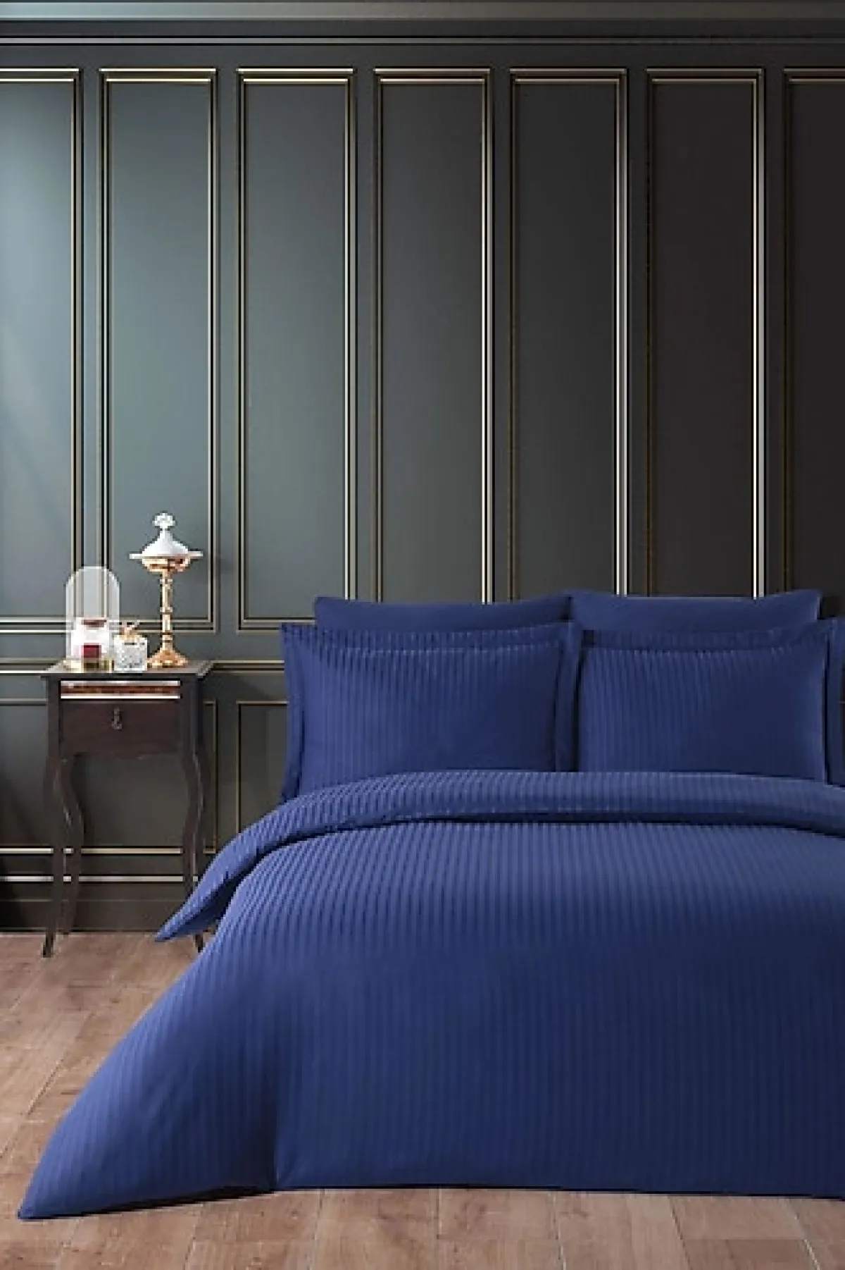 Varol Çizgili Pamuk Saten Çift Kişilik Nevresim Takımı