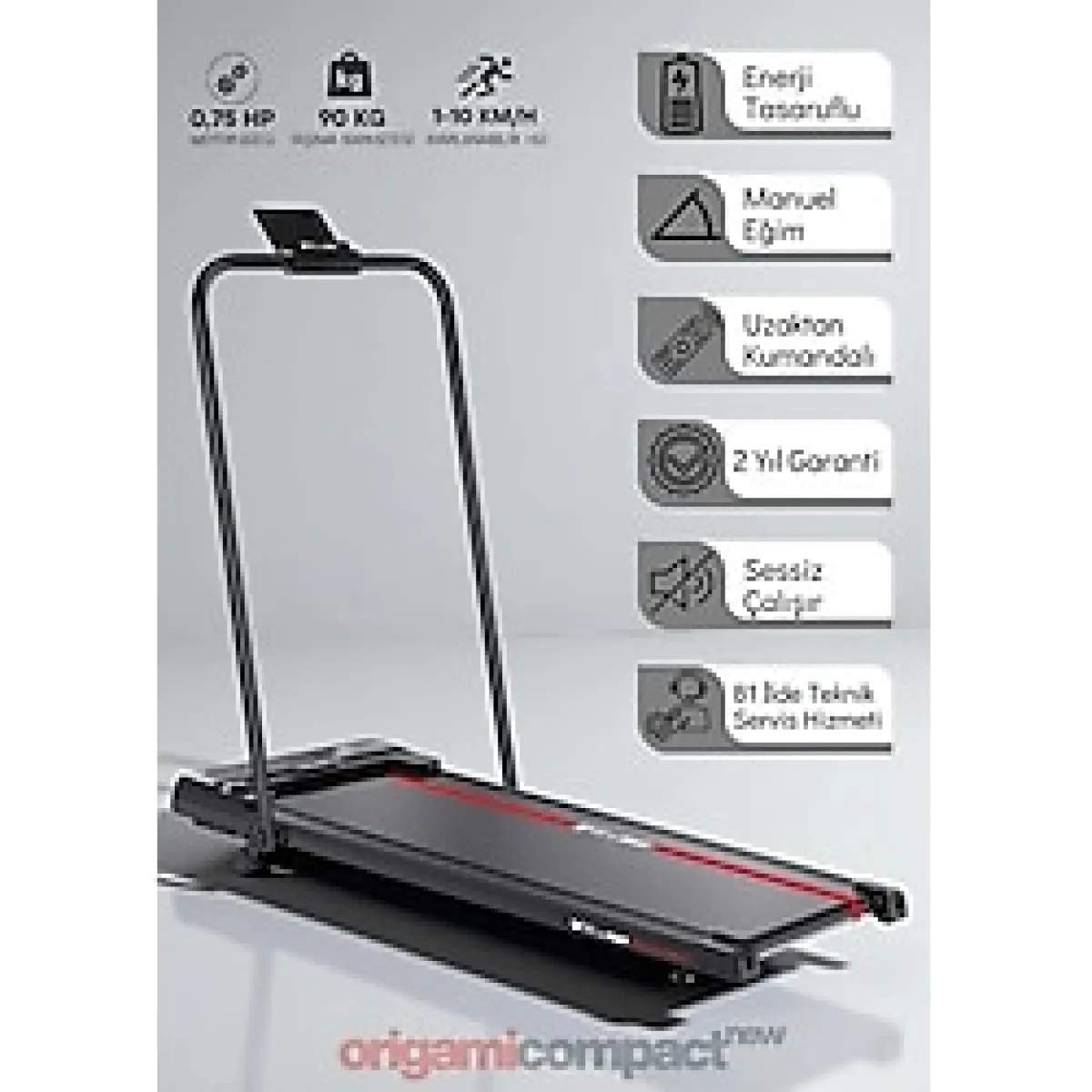 Voit Origami Compact Ultra Hafif Katlanabilir Ev Tipi Koşu Bandı