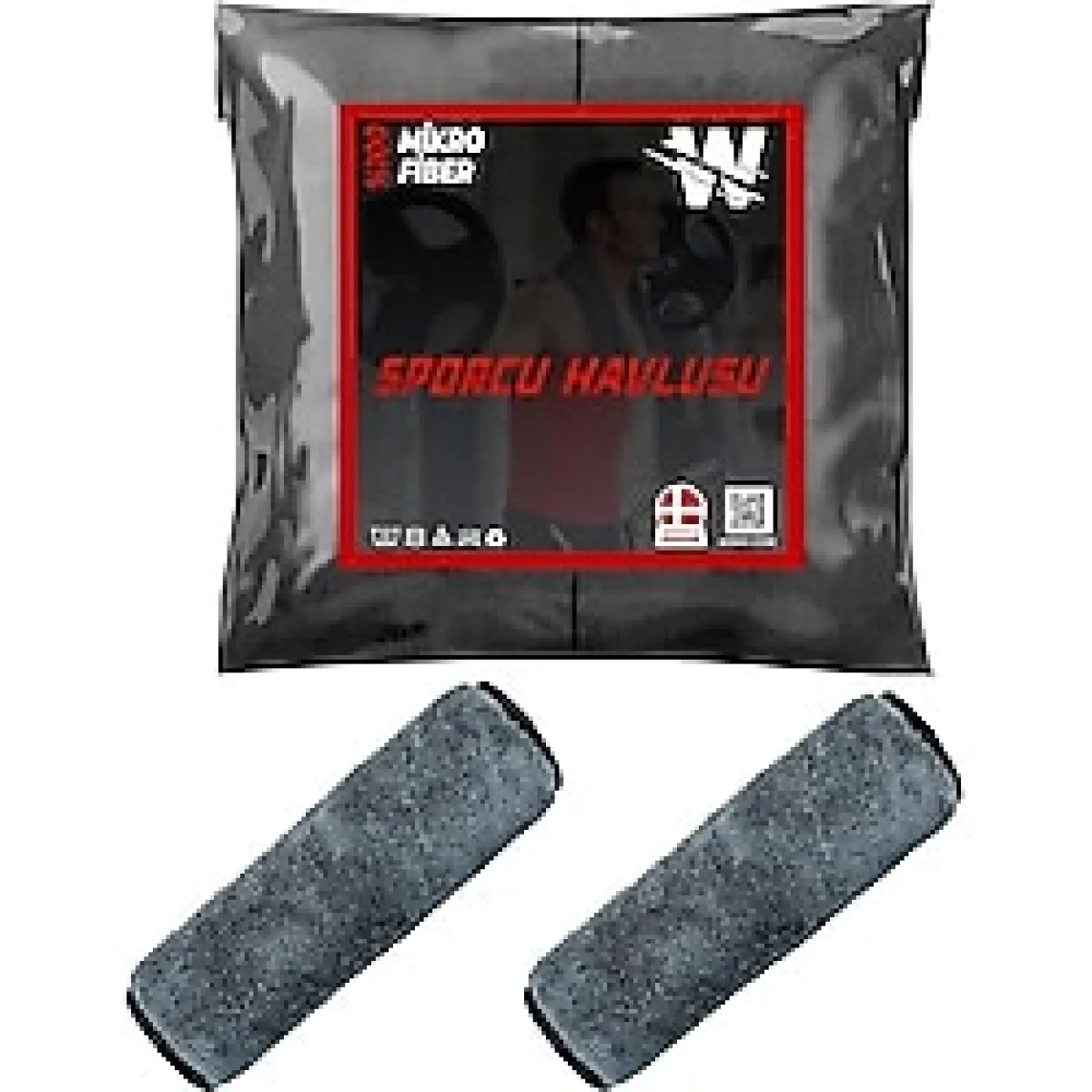 Wonkey - Sporcu Fitness Antreman Havlusu 30x100 cm, Ultra Hafif ve Hızlı Kuruyan Mikrofiber Spor Havlu, Gym Boks Pilates Tenis Havlusu (2'i Paket - Gri) - 30 x 100 cm