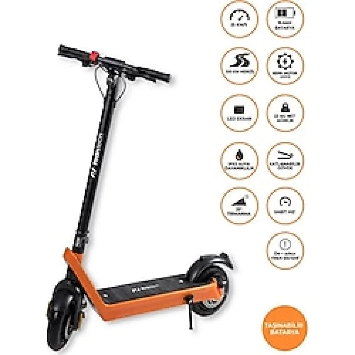 X9 Elektrikli Scooter - Çıkartılabilir Bataryalı 850W Katlanabilir Scooter
