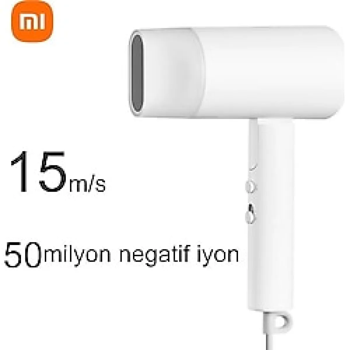 Xiaomi Mijia Negatif İyon Saç Kurutma Makinesi 1600W Beyaz Renkli Soğuk Hava Fonksiyonu