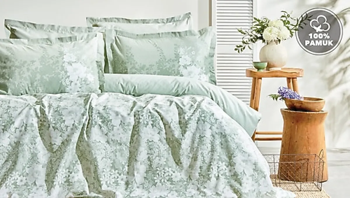 Yataş Andressa Adaçayı Çift Kişilik Ranforce Nevresim Seti