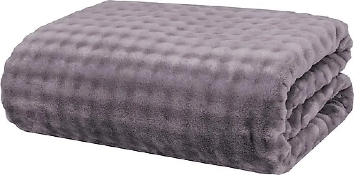 Yataş Blera Kül Moru 200x220 cm Welsoft Çift Kişilik Battaniye