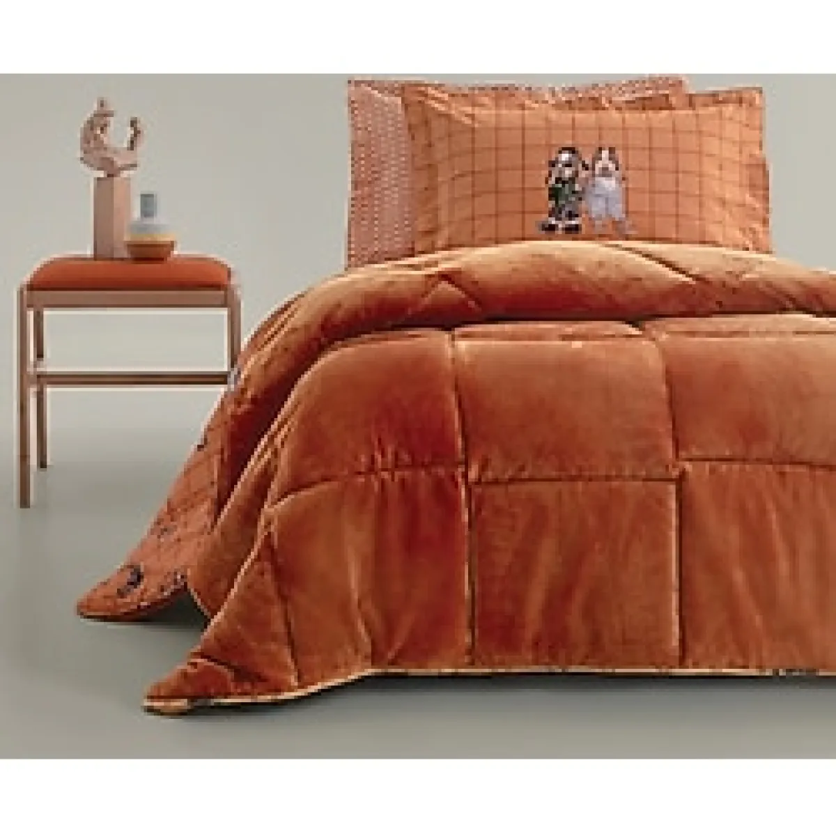 Yataş Nantes Tek Kişilik Triola Uyku Seti - Turuncu