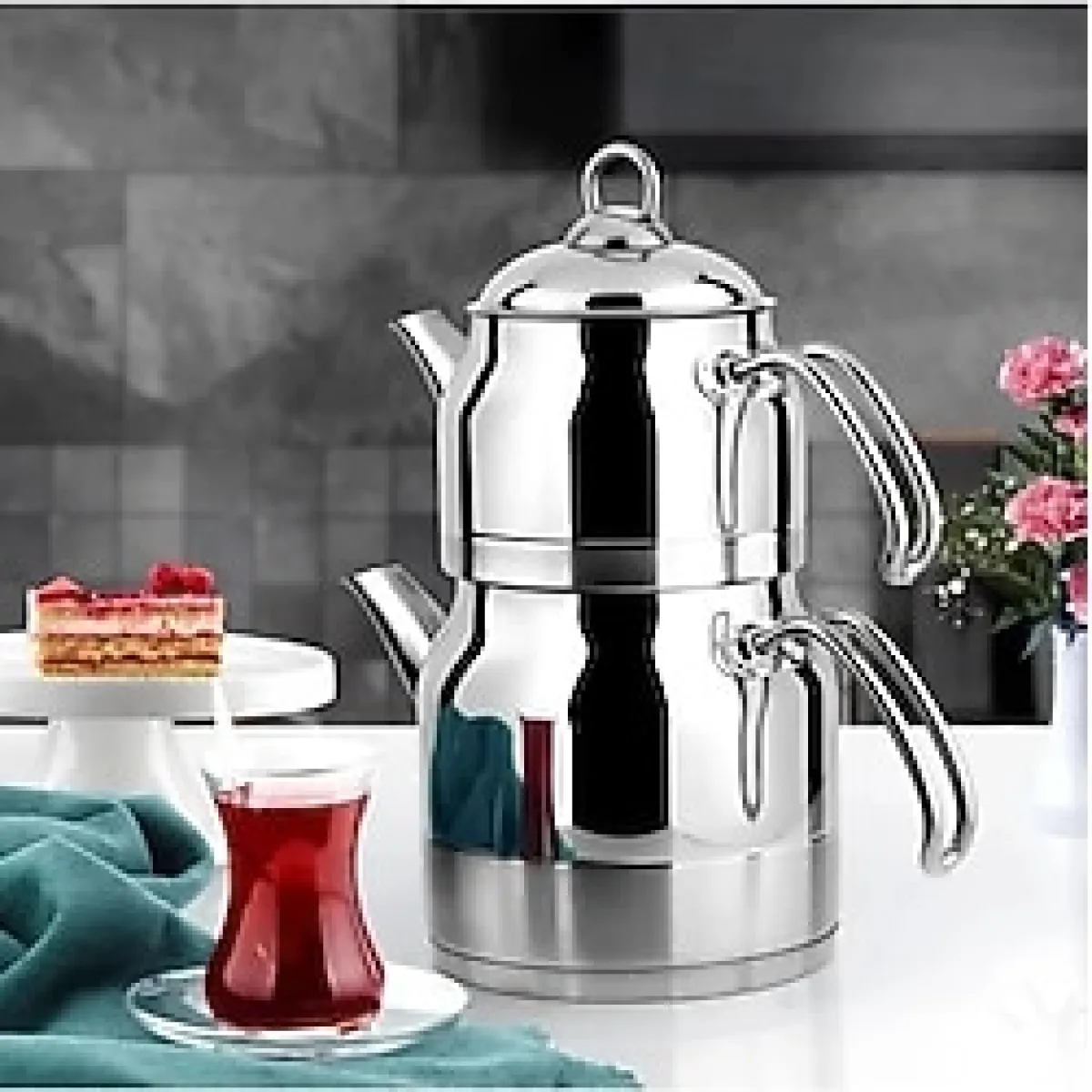 Yonca Y2029 Belinda Mini Boy Çelik Çaydanlık