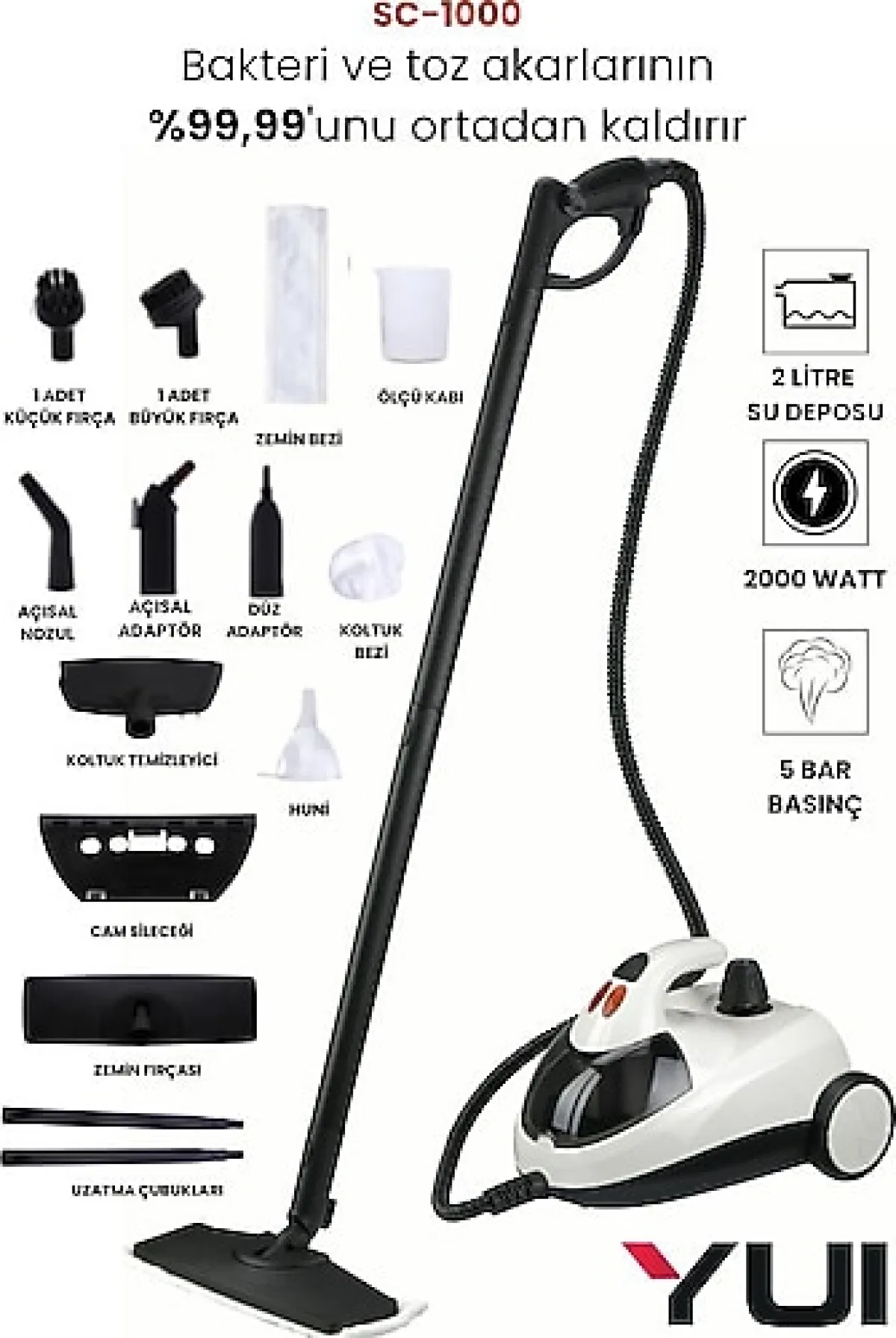 Yui SC1000 Buharlı Temizleyici