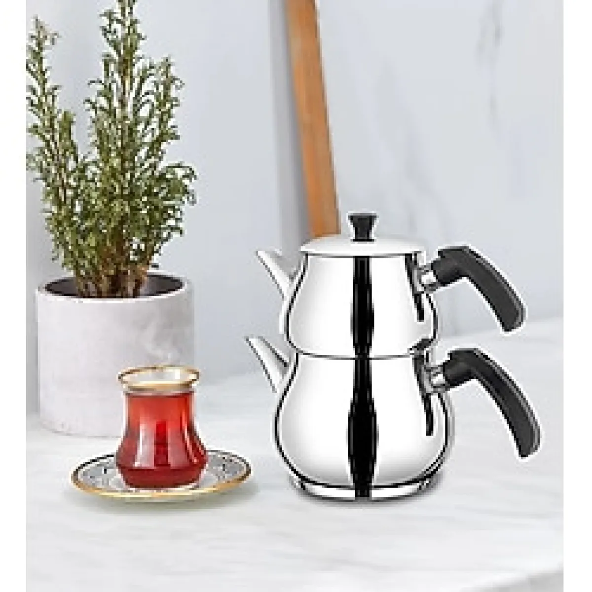 YUNUSOĞLU HOME Antonio Mini Boy Siyah Çaydanlık