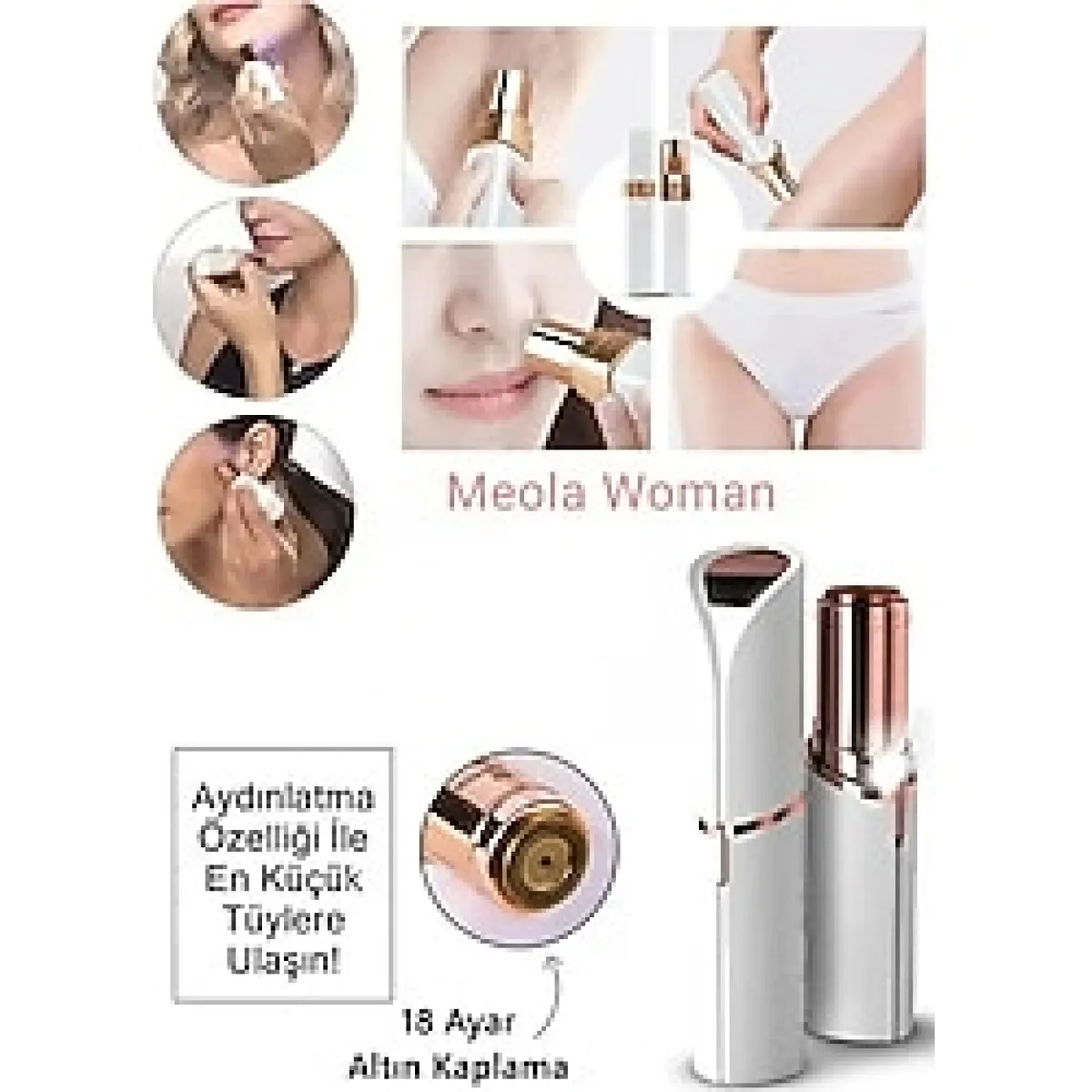 Yüz Vucut Epilasyon Aleti - Bıyık Alma Epilatörü - Yüz Epilatör - Bıyık Tüy Alma Aleti