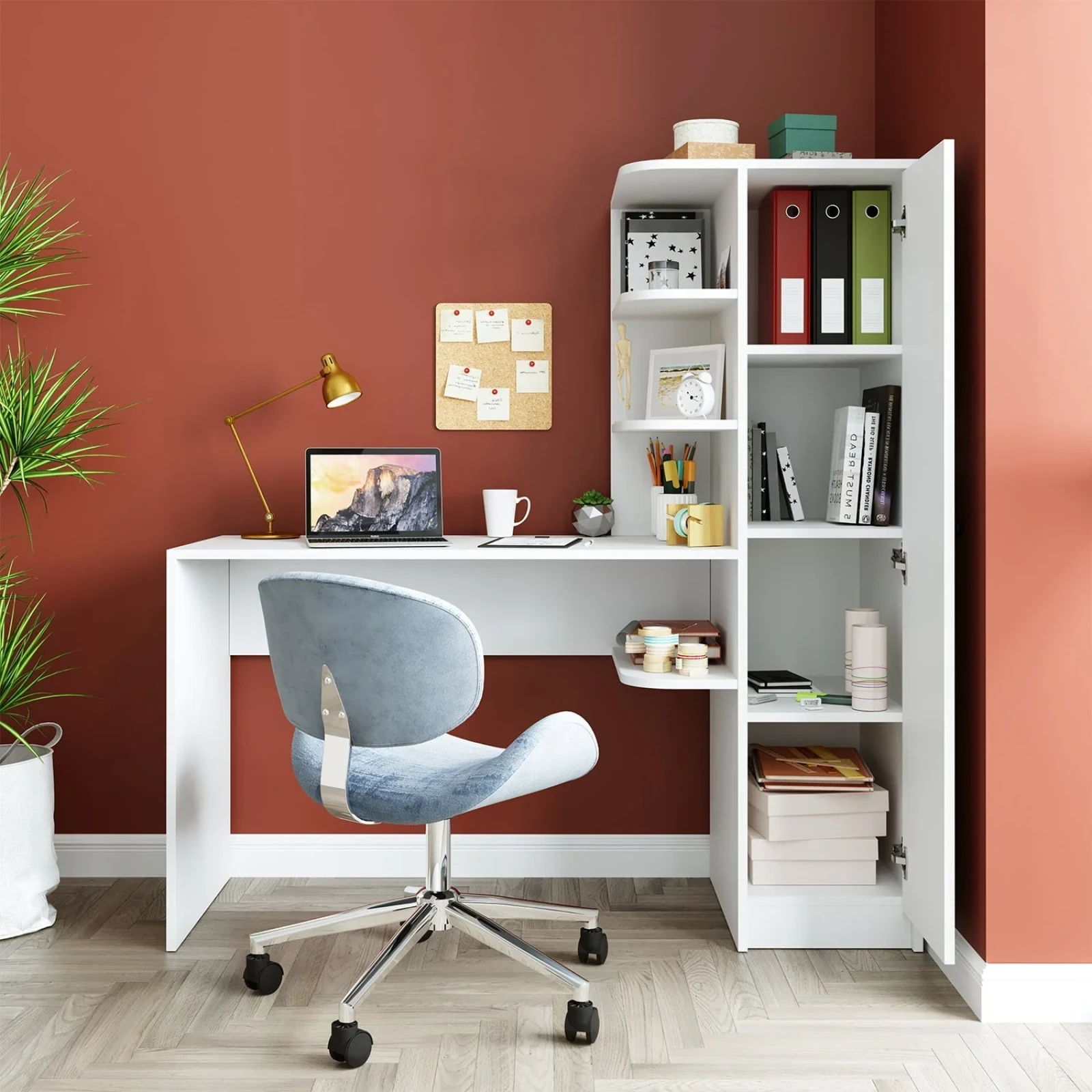 Kitaplık & Çalışma Masası