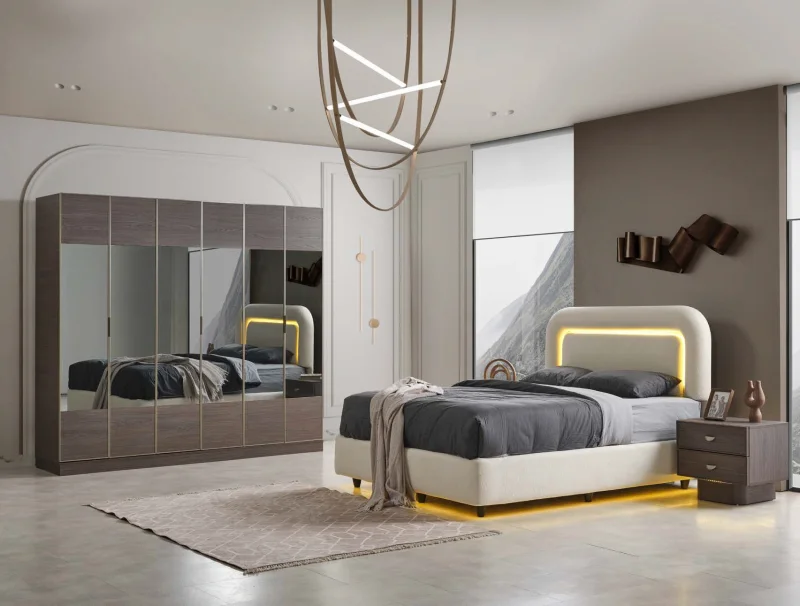 Loren MDF Yatak Odası Takımı (Başlıklı)