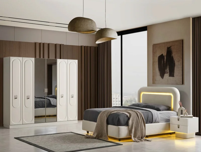 Lodi MDF Yatak Odası Takımı (Başlıklı)