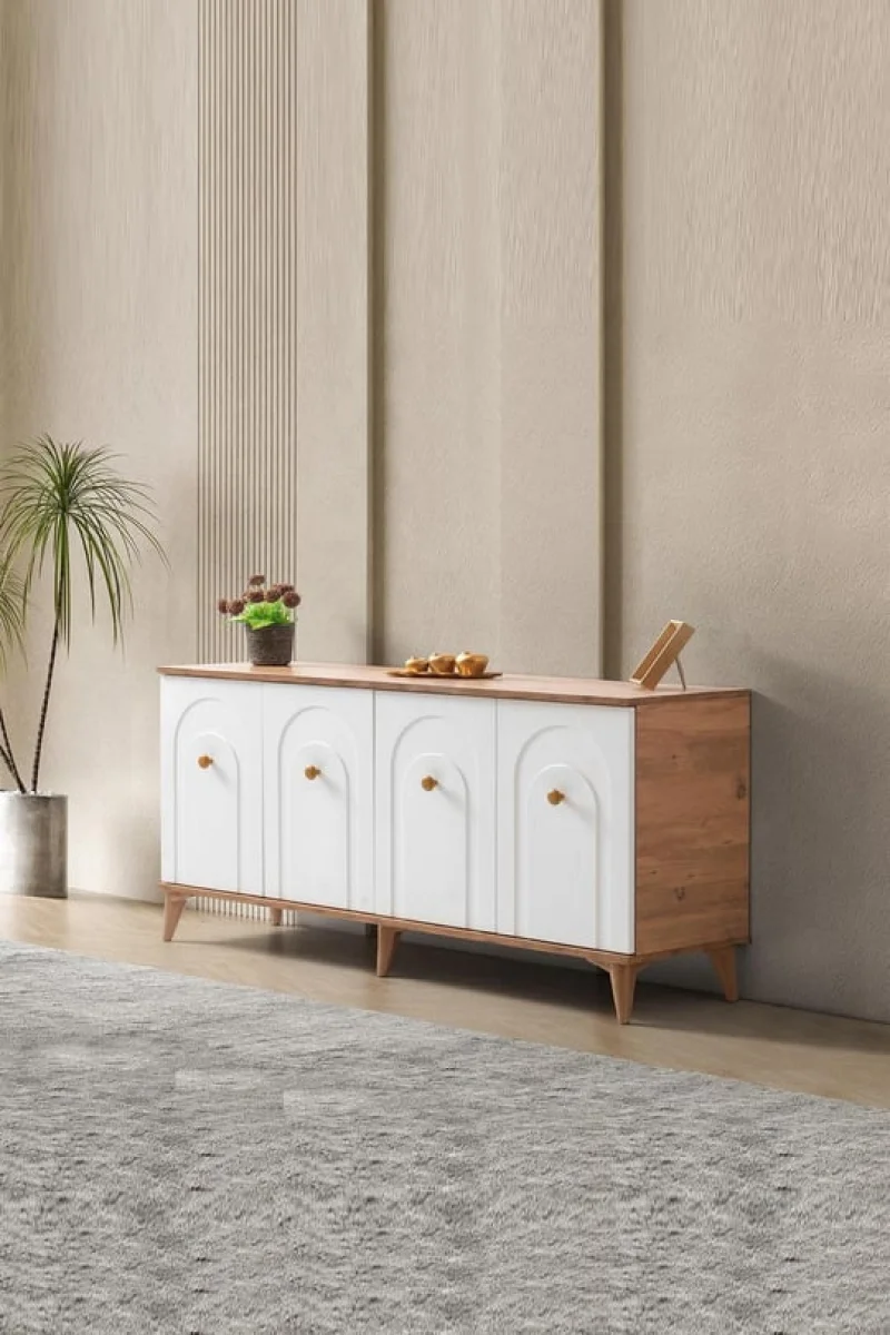 İnci Ceviz Beyaz Konsol 180 cm (AK701)