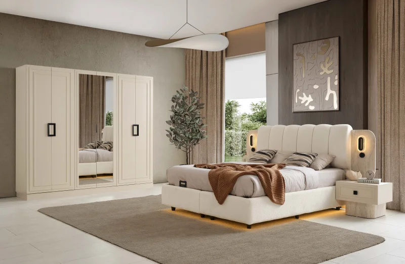 Kalamış MDF Yatak Odası Takımı (Başlıklı)