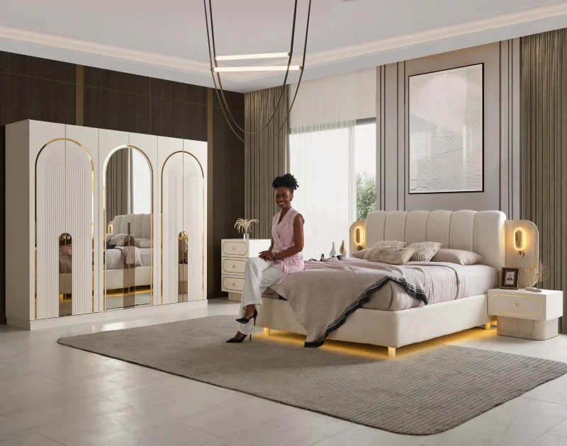 Palma MDF Yatak Odası Takımı (Başlıklı)