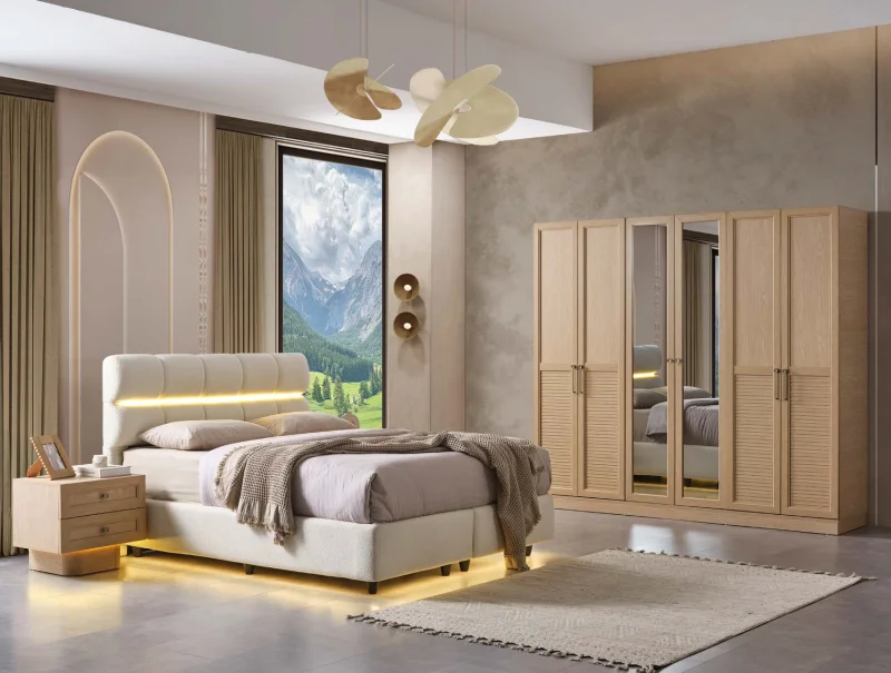 Lupin MDF Yatak Odası Takımı (Başlıklı)