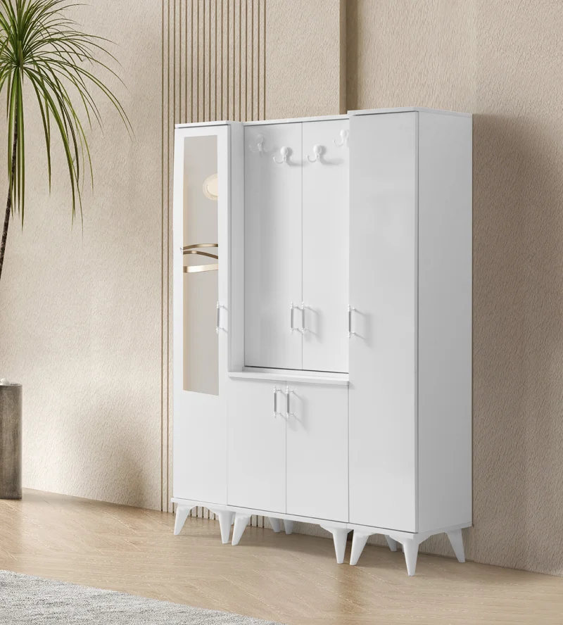 Işık Beyaz Çift Kule Portmanto (ER210)