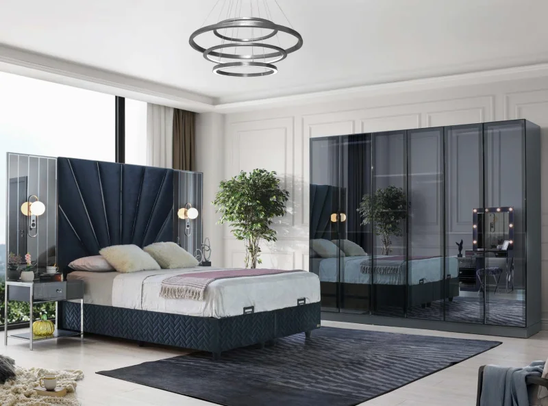 Paris MDF Yatak Odası Takımı (Başlıklı)