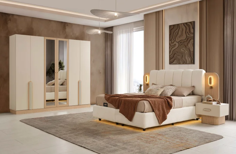 Gülhane MDF Yatak Odası Takımı (Başlıklı)