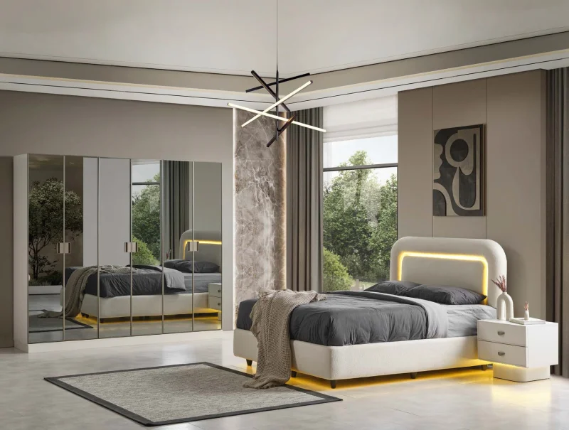 Perla MDF Yatak Odası Takımı (Başlıklı)