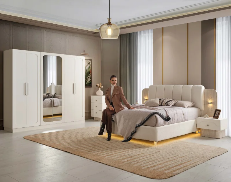 Katmandu MDF Yatak Odası Takımı (Başlıklı)