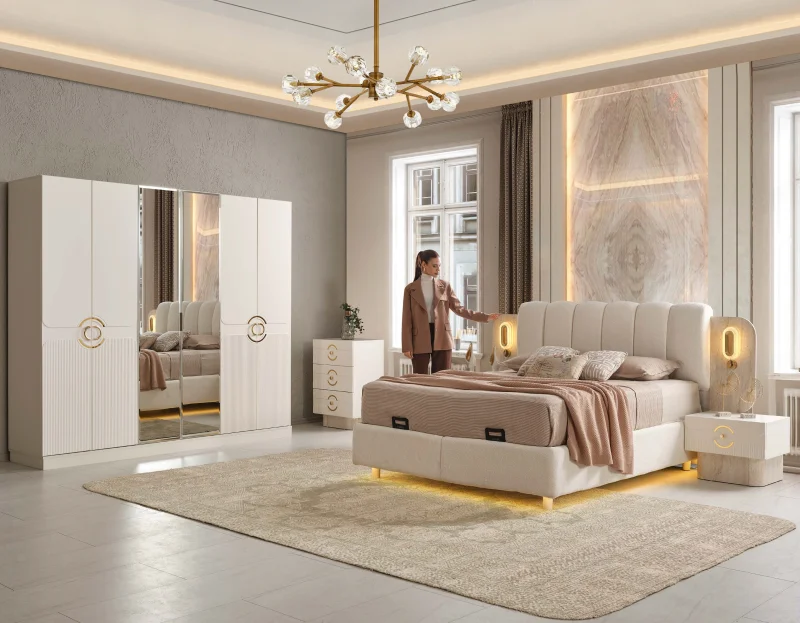 Sagrada MDF Yatak Odası Takımı (Başlıklı)