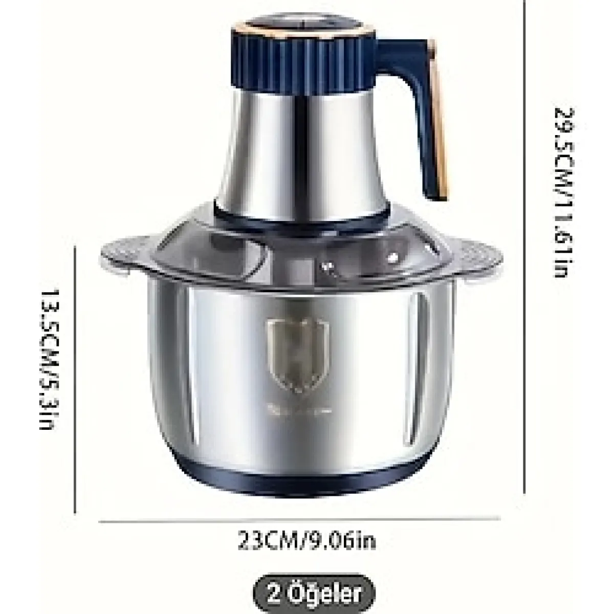 3l Mutfakj Roboto Dayanıklı Çelik Malzemesi ile Uzun Ömürlü Kullanım Sunar. - Şık Rengi Tasarımıyla Mutfak Dekorasyonunuza Zarif Bir Dokunuş Katar. -R - Mavi