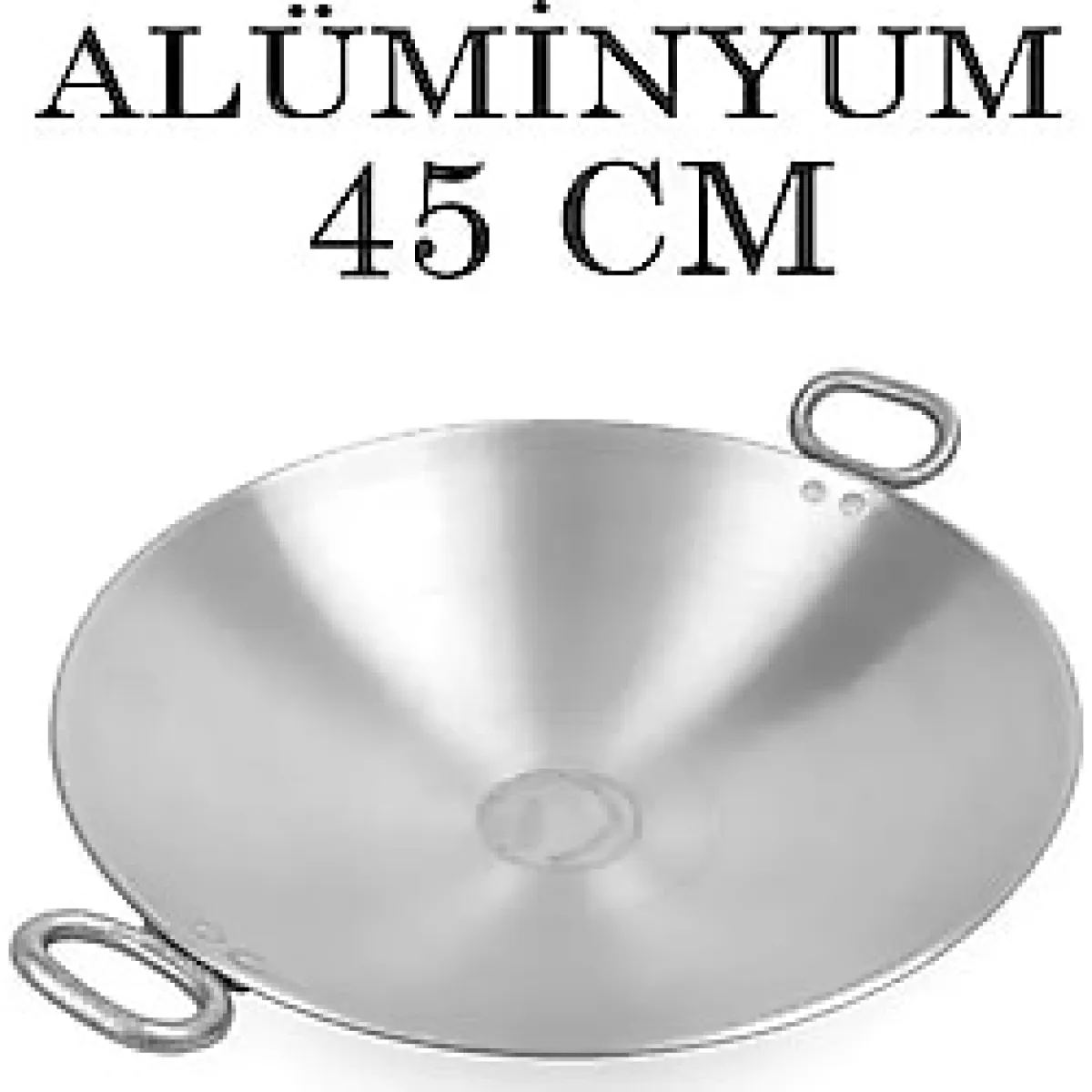 Alüminyum Eloksallı 45cm Kalın Sac Kavurma ve Gözleme Sote Tavası