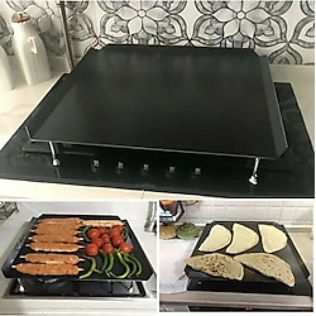 Atababa Ocak Üstü Ekmek Yufka Gözleme Sacı 50 x 50 cm Kare