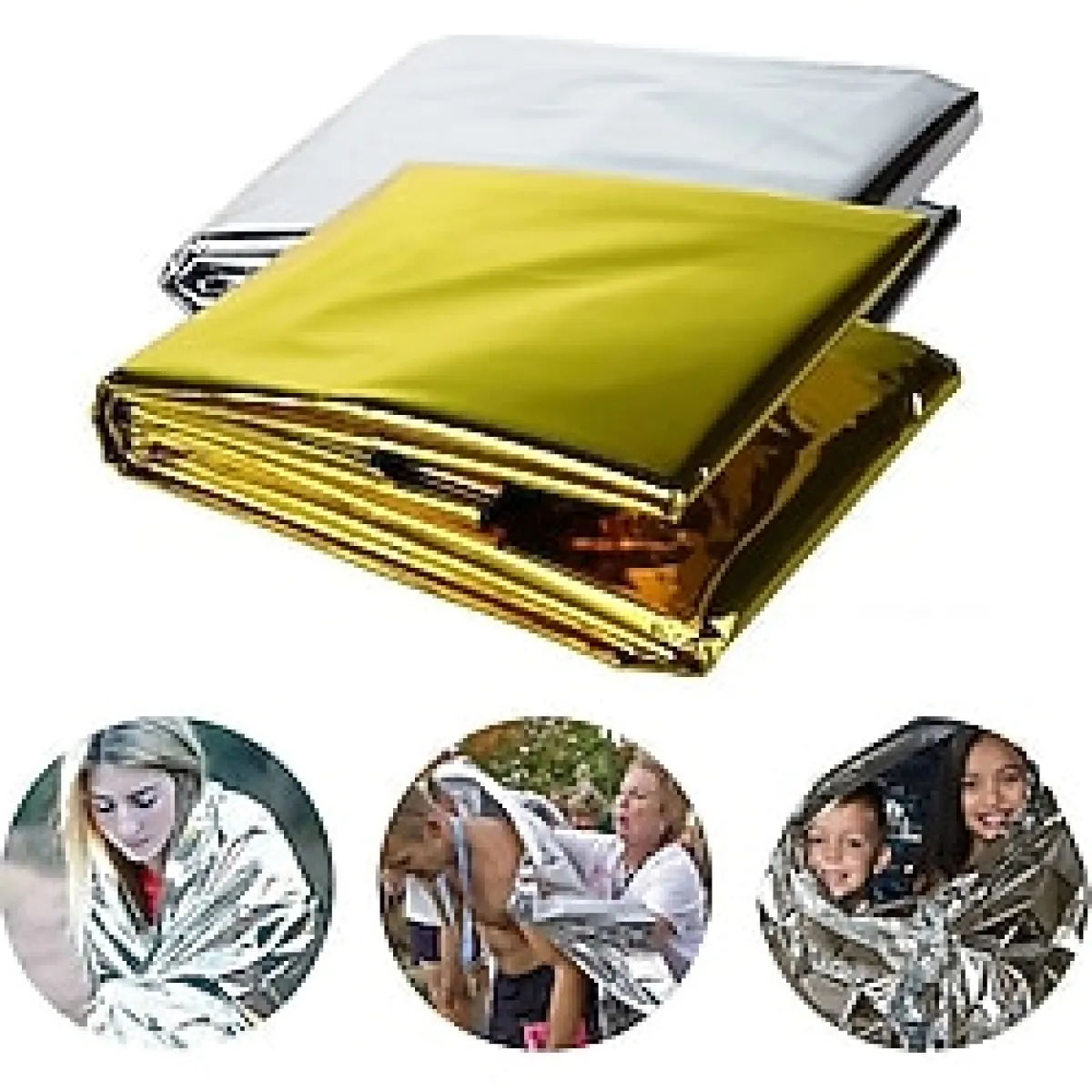 Ayt Sunup Soğuk Ve Sıcak Tutan Çift Taraflı Acil Durum Battaniyesi Termal Battaniye Deprem Çantaları İçin Uygun