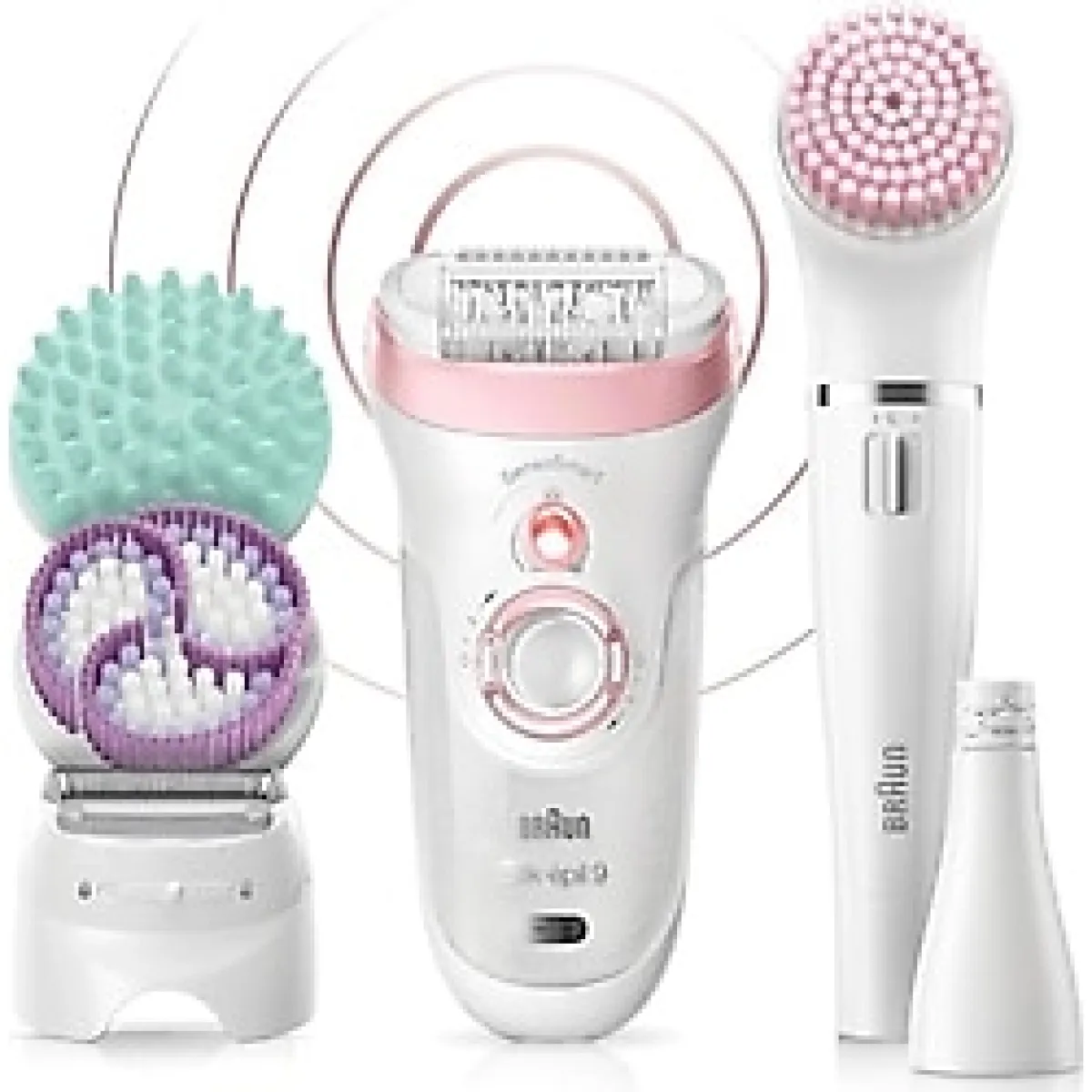 BRAUN Silk-Epil Beauty-Set 9 9-995 Deluxe 9'u 1 Arada Kablosuz Islak ve Kuru Epilasyon, Epilatör, Tıraş Makinesi, Peeling, Yüz ve Vücut İçin Temizleme Kiti