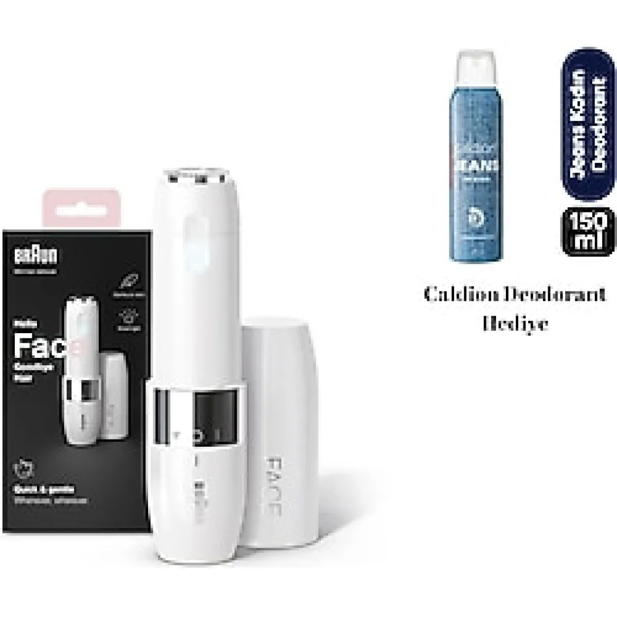 Braun Taşınabilir Seyahat Boy Yüz Tüy Alma Makinesi + Hediye Deodorant